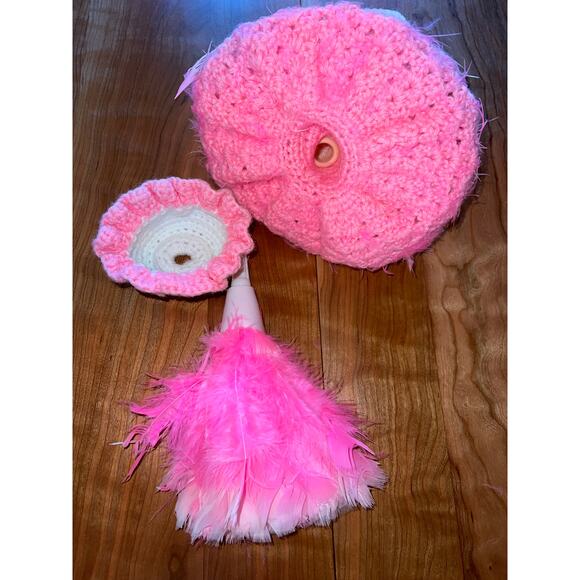 Strawberry Shortcake Crocheted Vintage Doll Feather Duster Raspberry Tart Retro - Picture 8 of 8